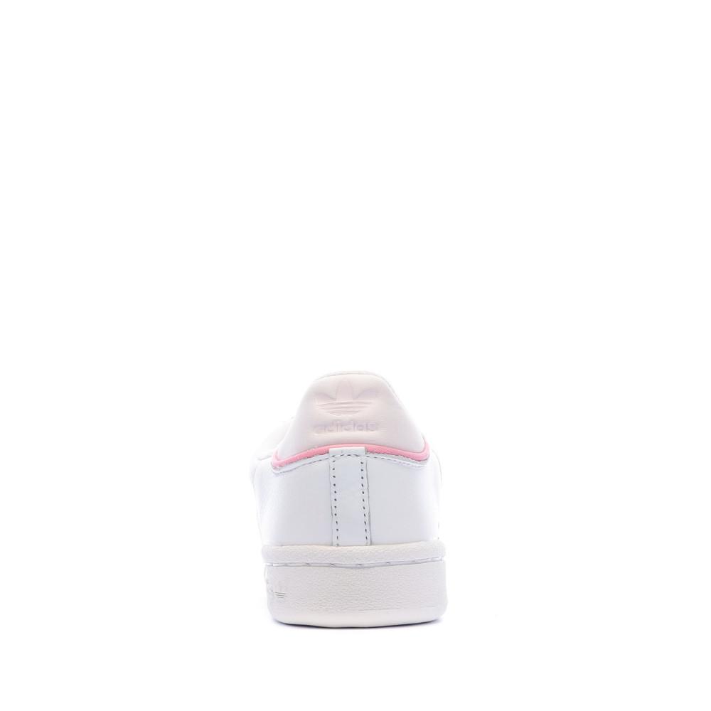 Adidas Baskets Blanches/Rose Femme Adidas Continental 80 Stripes
