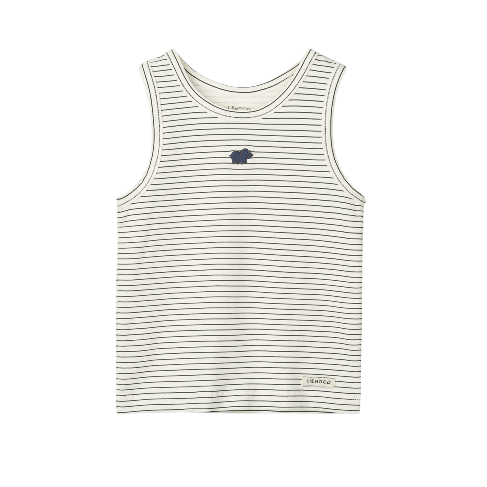 Top 2er-Set Faris Printed Mini Dinosaurs Creme Stripe Mix