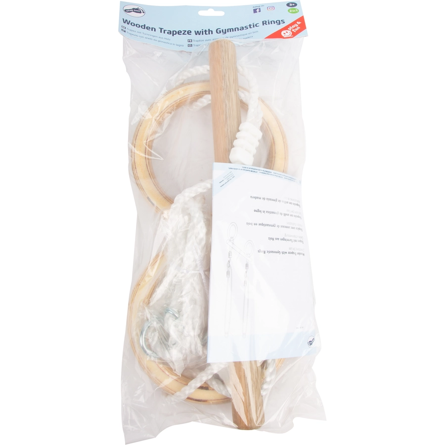 small foot® Trapez mit Turnringen aus Holz