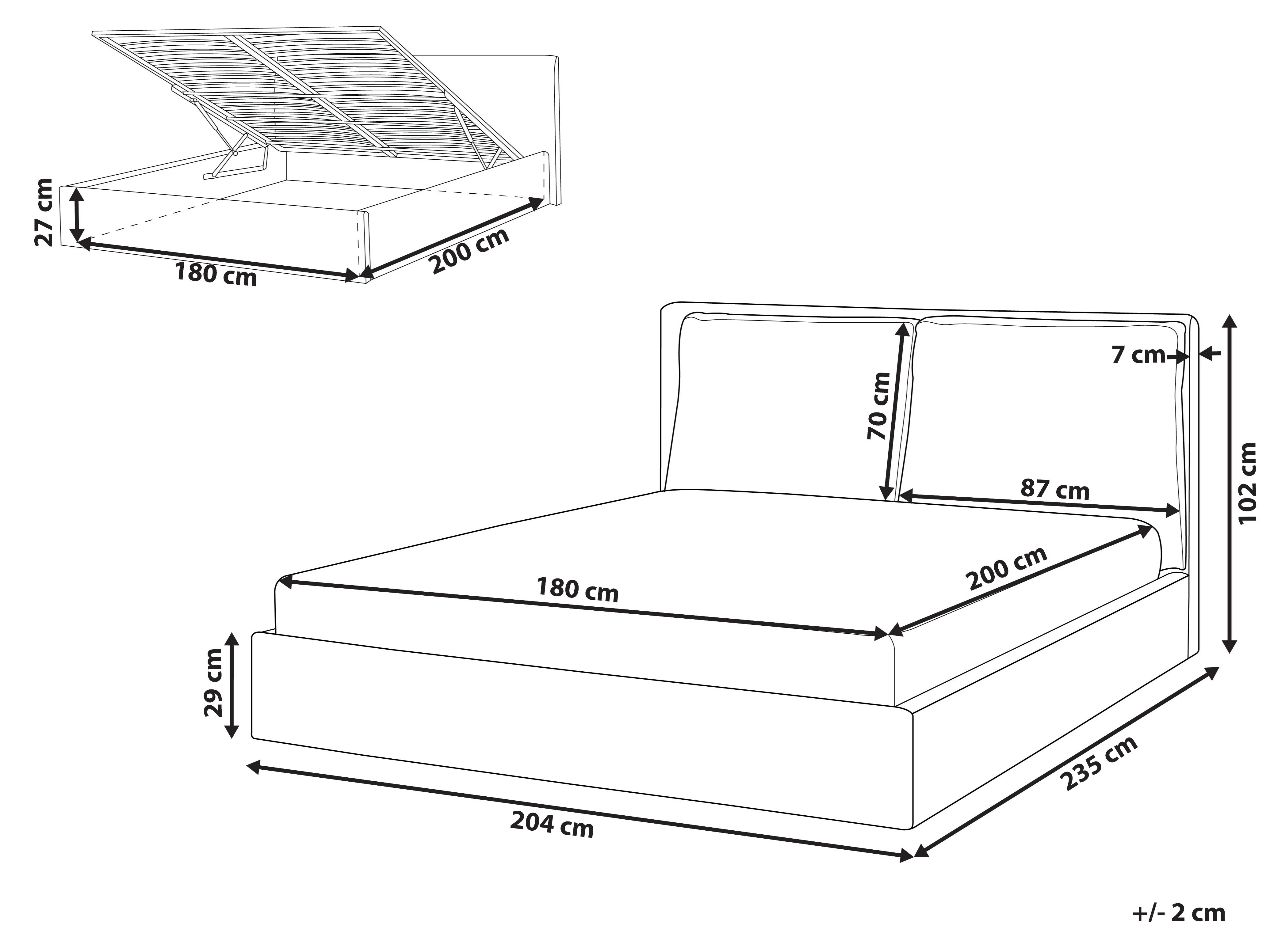 Bed met opbergruimte Fluweel BAJONNA 180 x 200 cm Mintgroen