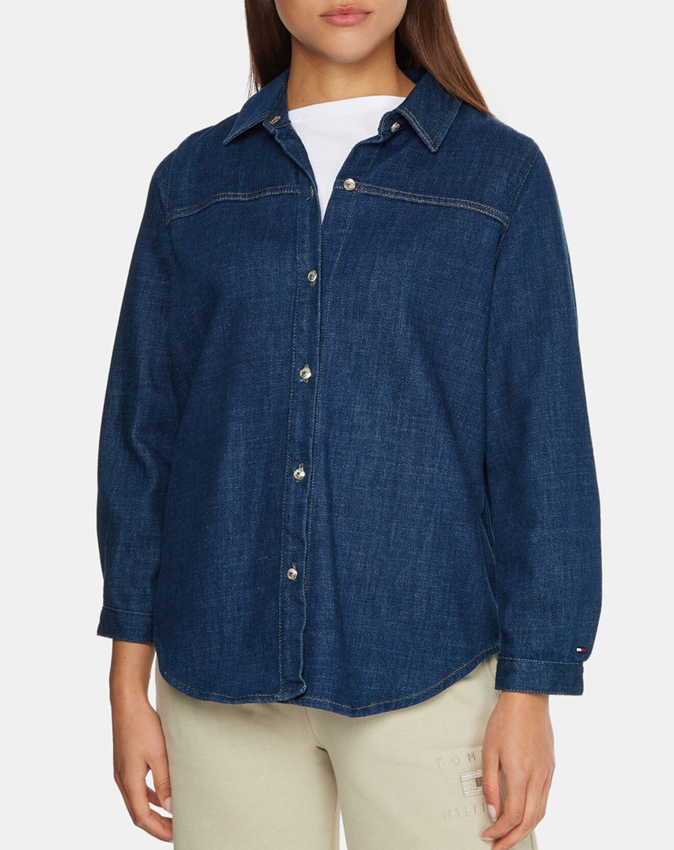 Tommy Hilfiger Chemise en jean bleu foncé