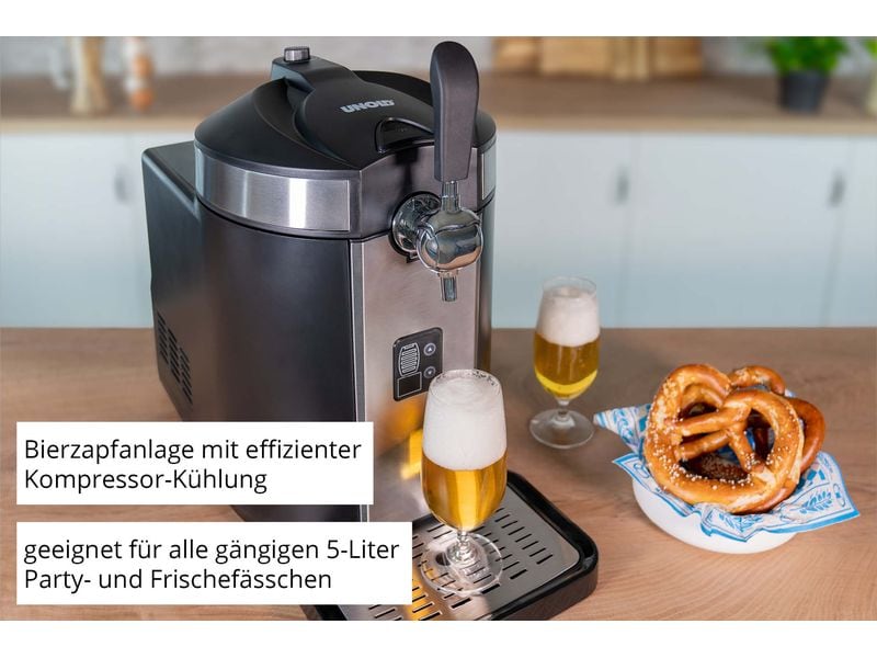 Unold Bierkühler Franzl Schwarz/Silber Bierzapfanlage