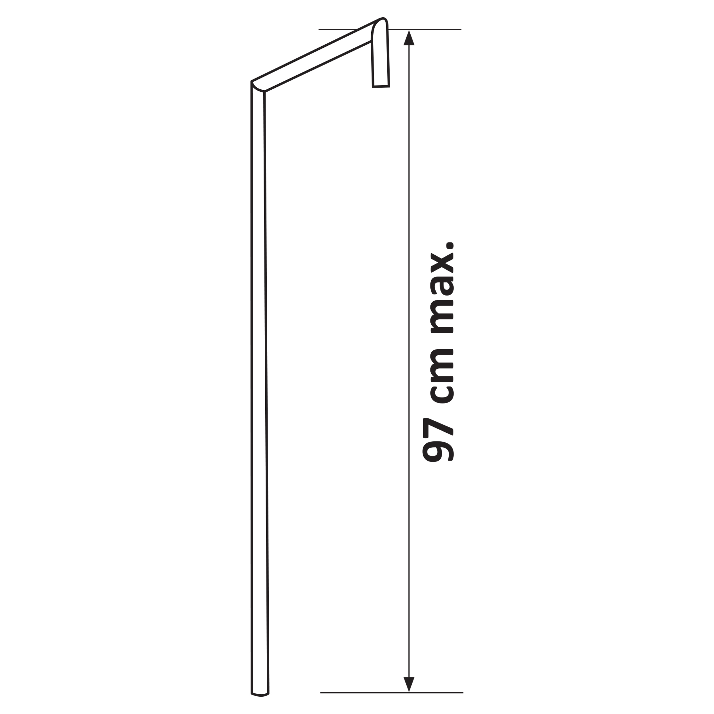 Differnz Thermoline opbouw regendouche 25cm mat zwart