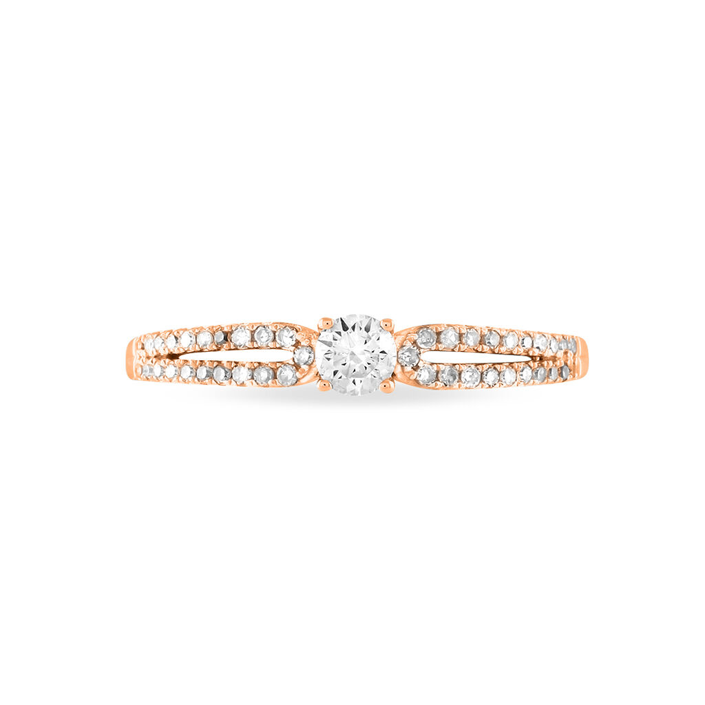 Bague Solitaire Katalina Or Rose Diamant