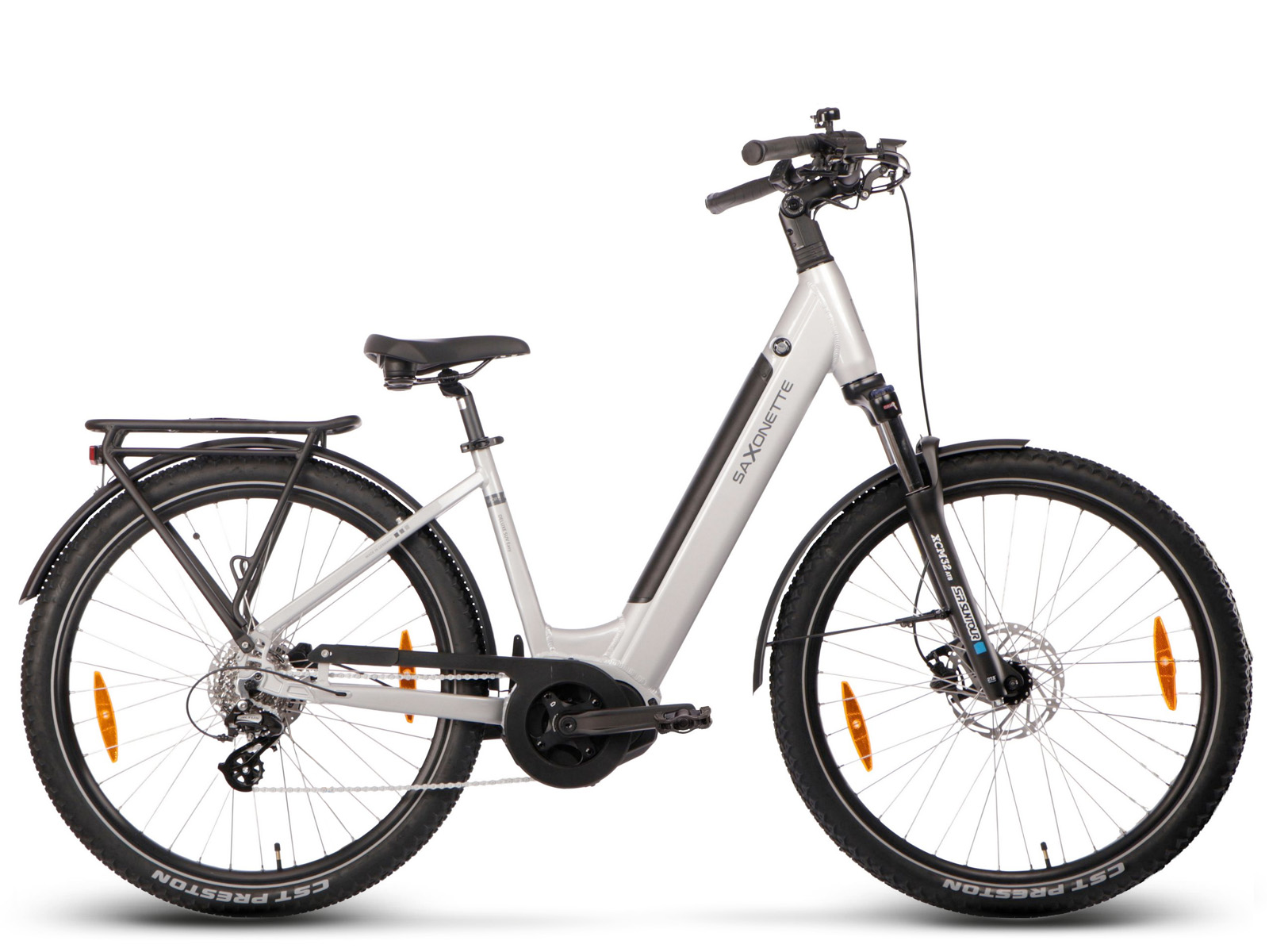 Saxonette Deluxe SUV Easy 8 sp 14.5 Ah midmotor ebike - Silver