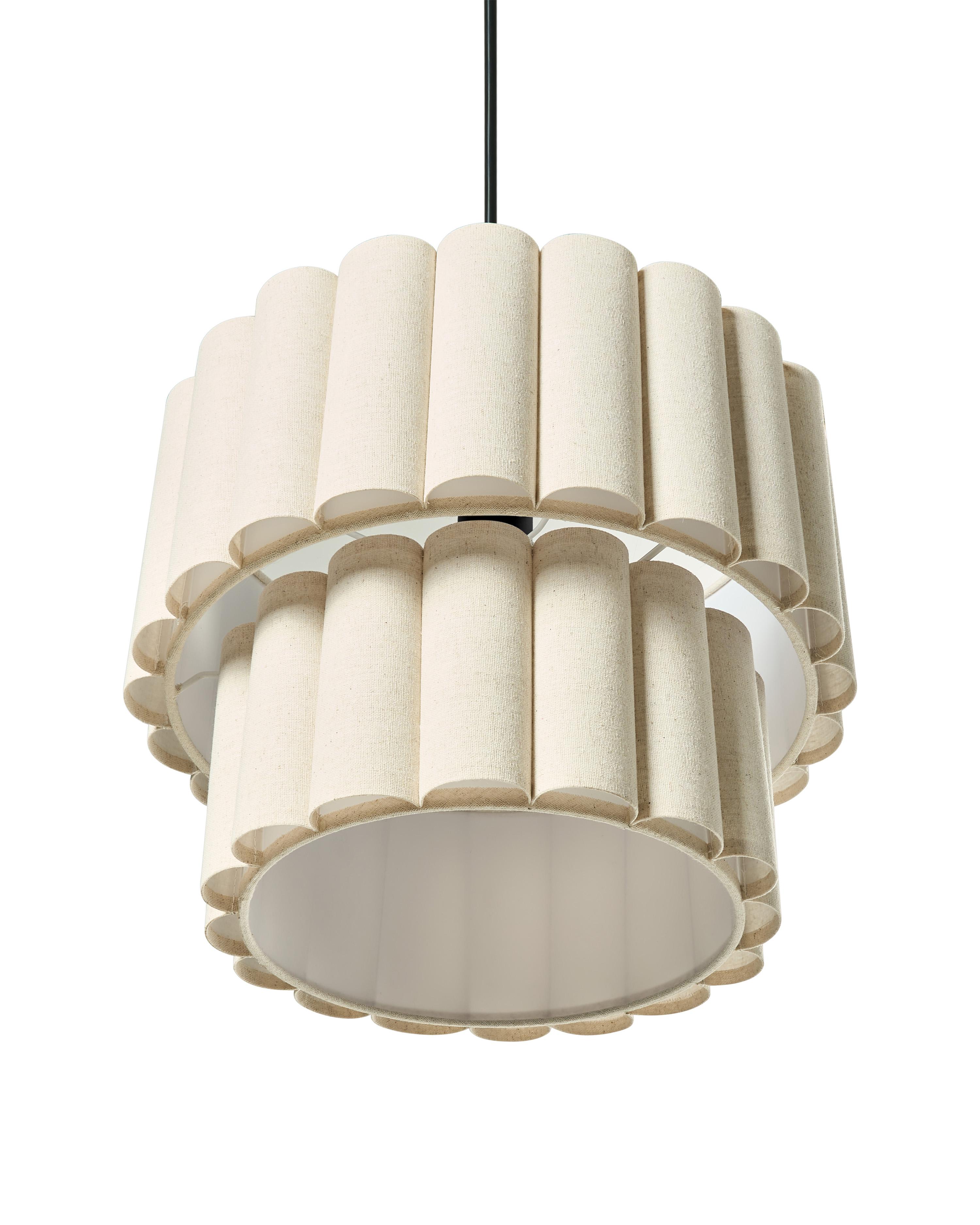 Hanglamp BELESSA Linnen Lichtbeige