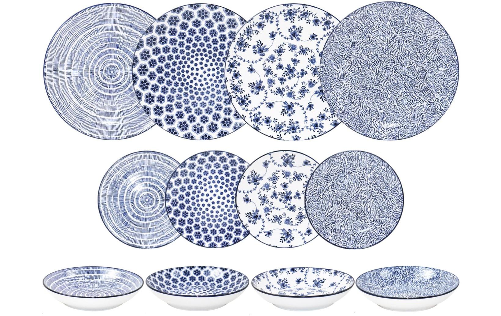 Teller-Set Armonia 19+20+26.80 cm 12 Stück, BlauIdeal für die Dekoration im blauen Farbschema und zur Schaffung einer harmonischen Atmosphäre