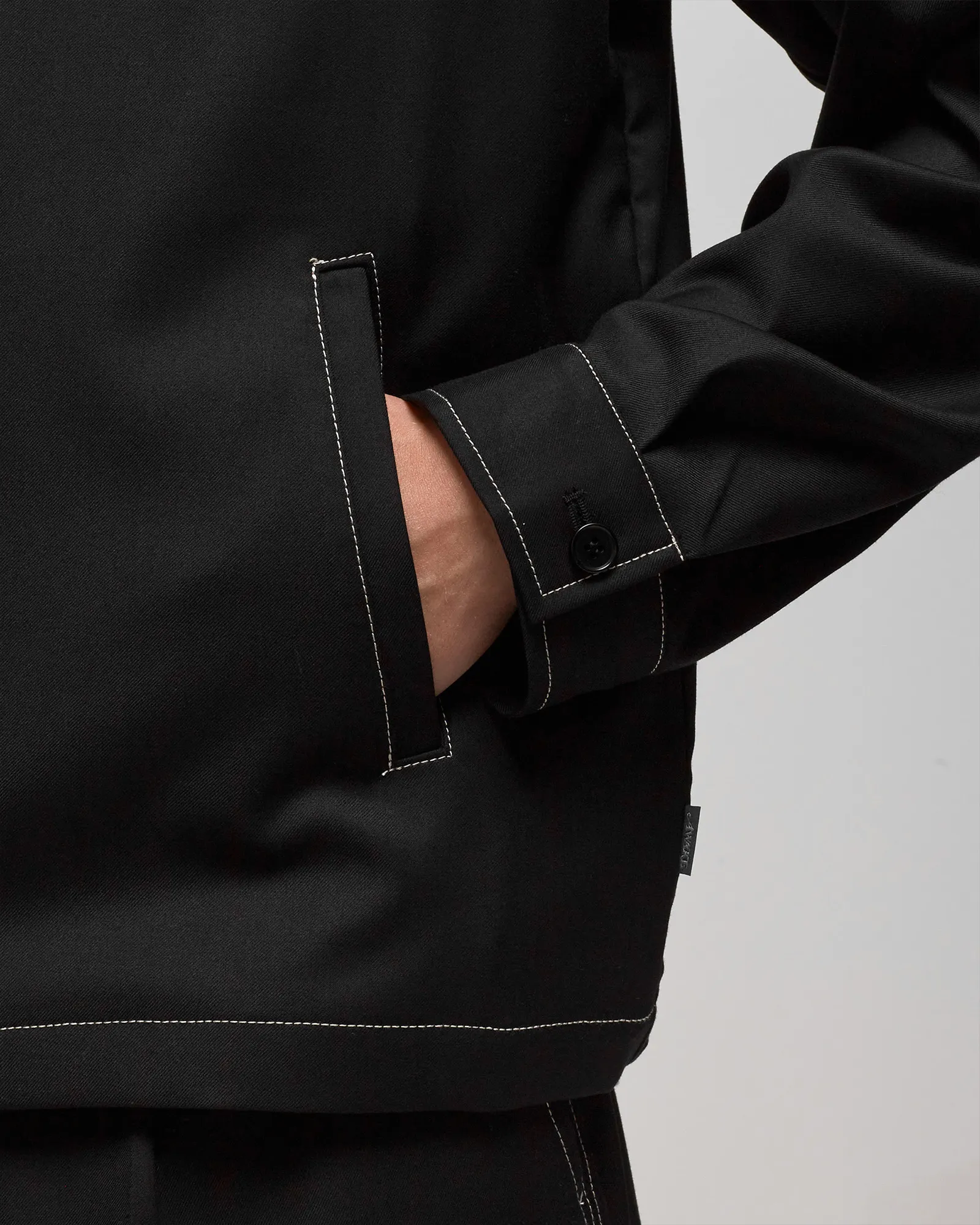 Awake LIGHTWEIGHT WOOL HARRINGTON JACKET