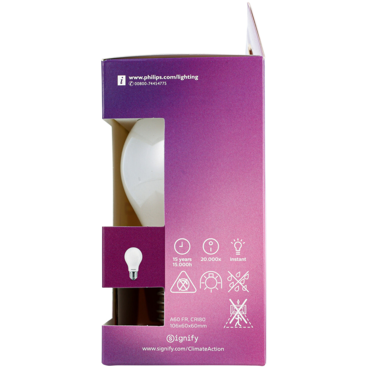 Philips LED-Kolben E27 warmweiss 7 W 2 Stück