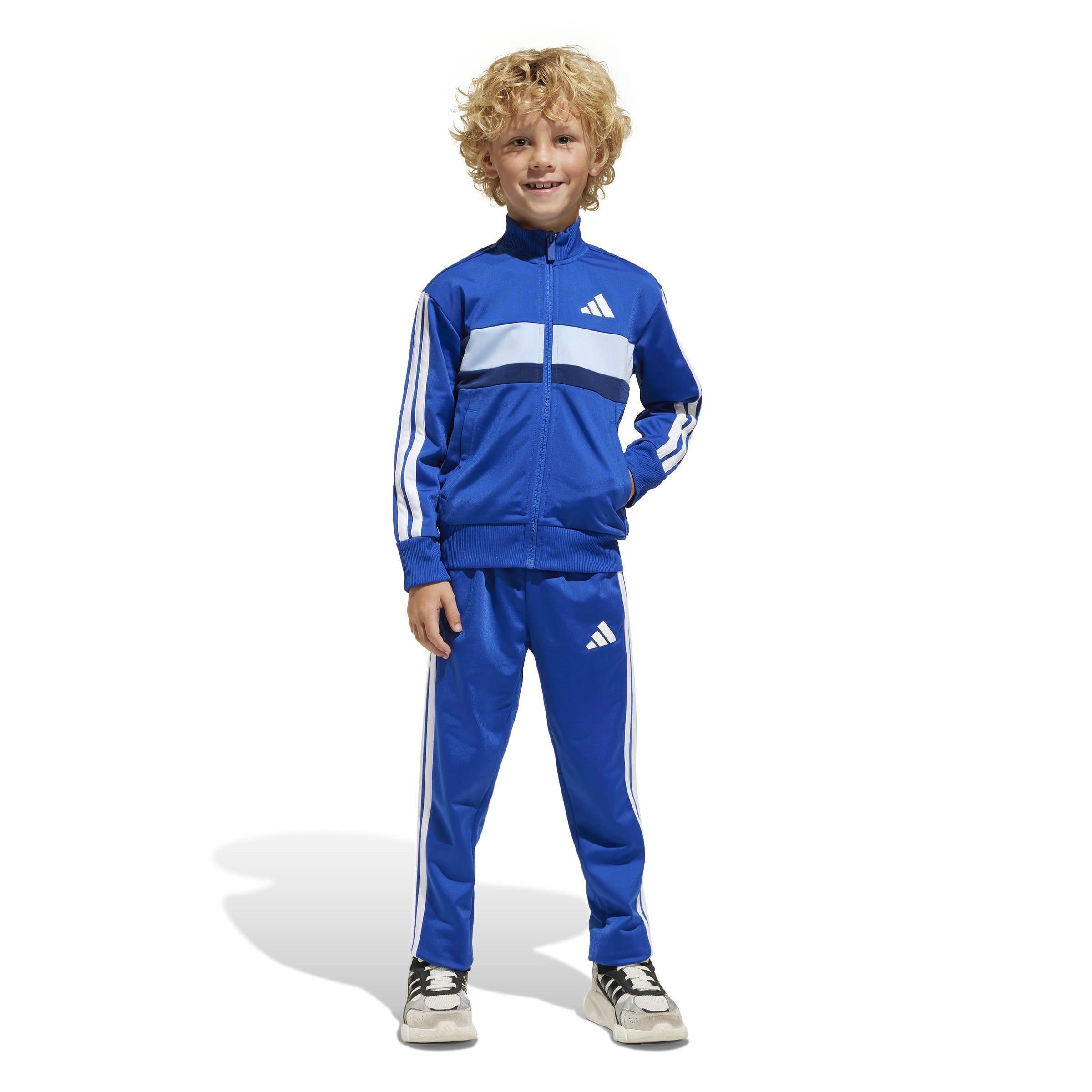 adidas Seasonal Essentials Tiberio 3 Stripes Tricot Track Suit Kids