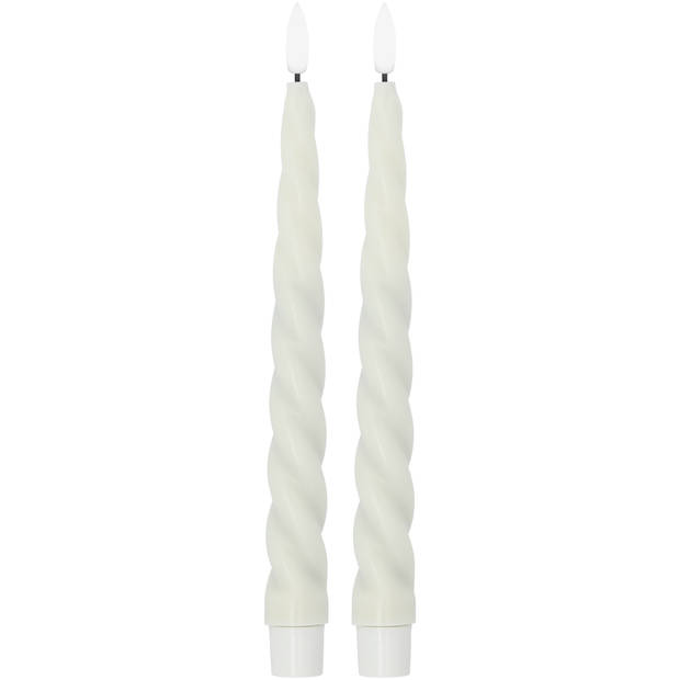 Blokker LED Dinerkaars Swirl - 2x25 cm - 2 stuks - Wit