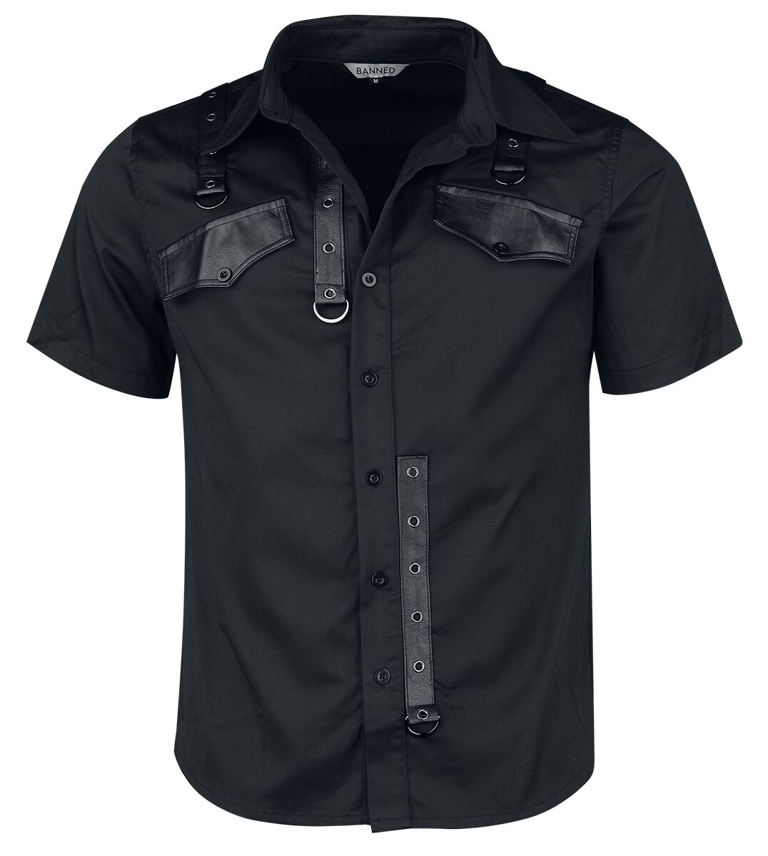 Black Shirt | Banned Chemise manches courtes