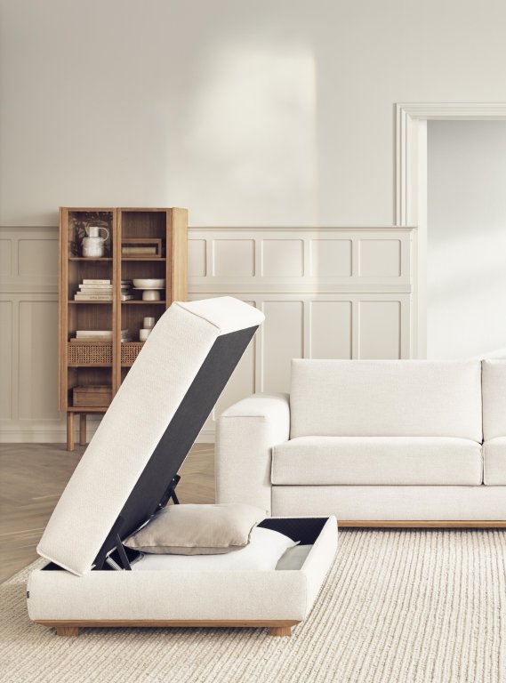Bolia Gest poef met opslag Ascot Beige
