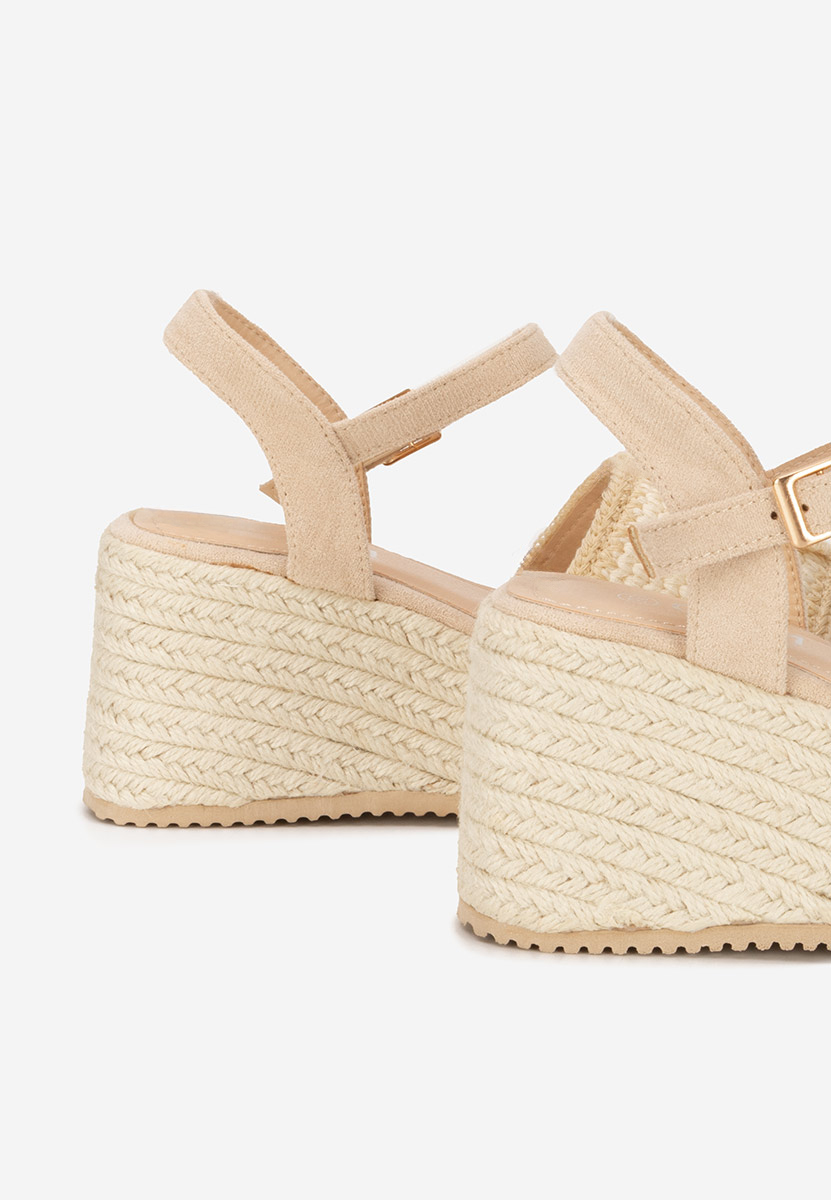 Sandales à plateforme beige Lorine