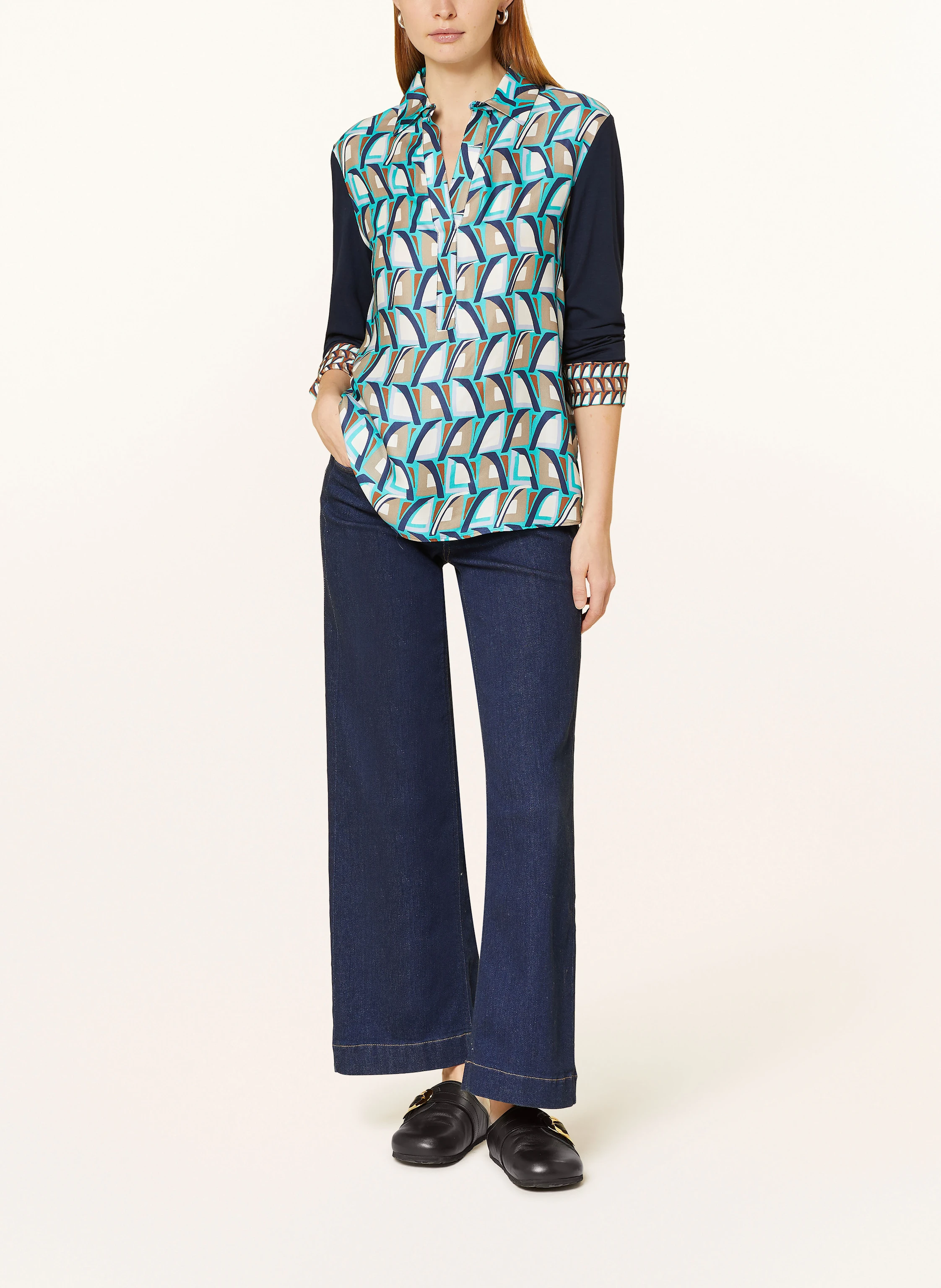 ELENA MIRO Blusenshirt im Materialmix