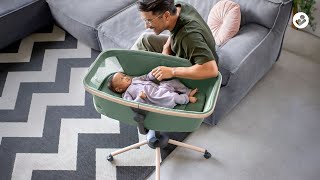 Alba All-in-One-Stubenwagen, Liegesessel und Hochstuhl 0 - 3 Y   0 - 15 kg    All-In-One-Lösung |    Bequeme Matratze |    Einfach umzustellen, einzustellen und zu bewegen |    100 % recycelte Materialien |