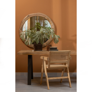 WOOOD Tablo eettafel mangohout naturel met U-poot 180x90 cm