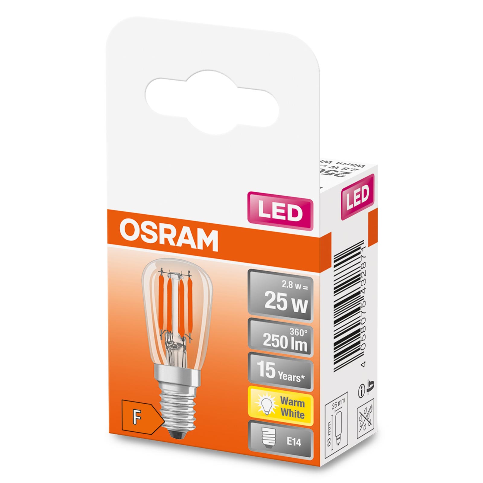 LED-Leuchtmittel SPEZIAL SPC T26 - E14 - warmweiß