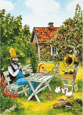 Peddersen Og Findus - Plakat - Pannkakstårtan - 50X70 CM