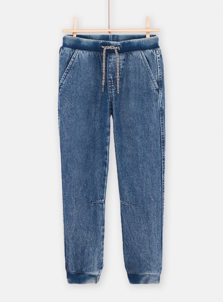 Jean bleu à taille élastiquée garçon