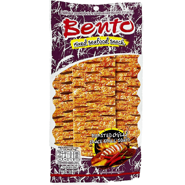 Bento Gemengde Zeevruchtensnack Geroosterde Chilisaus & Grillinktvis 20g