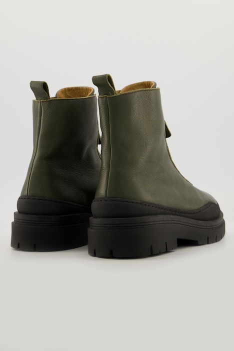 Leder-Boots, Reißverschluss, Wechselfußbett, Weite H