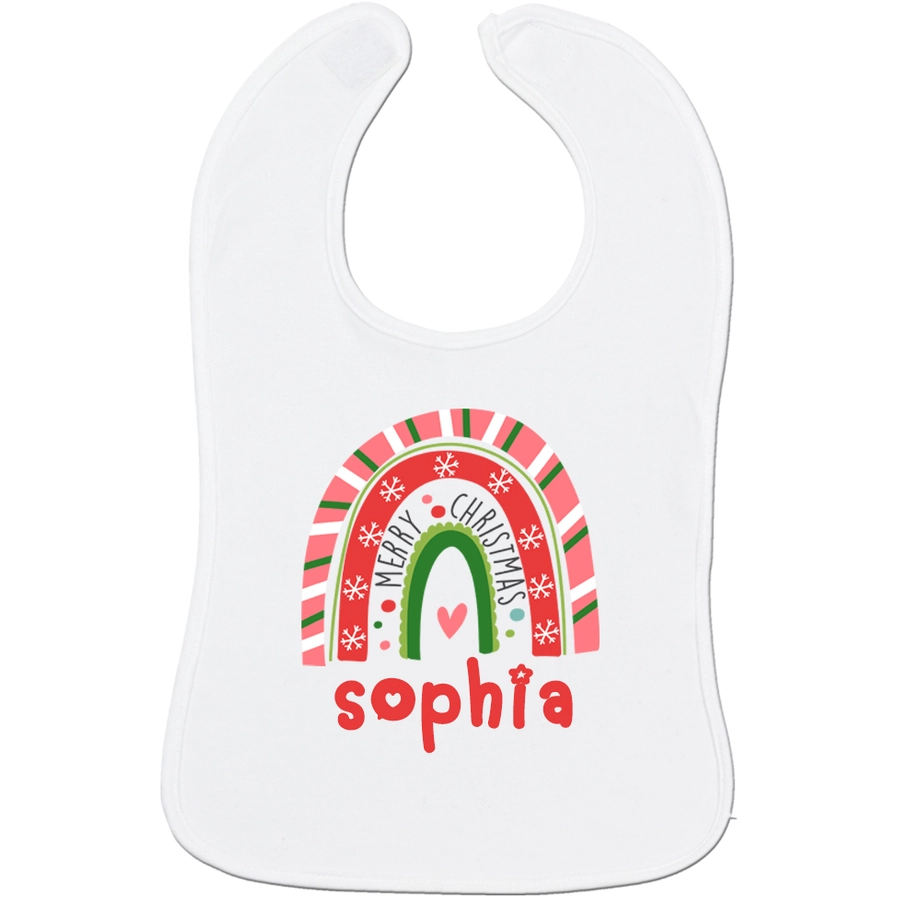 Schnullireich Geschenkset mit Namen WMF Kinderbesteck Farm + Lätzchen Weihnachten Rosa