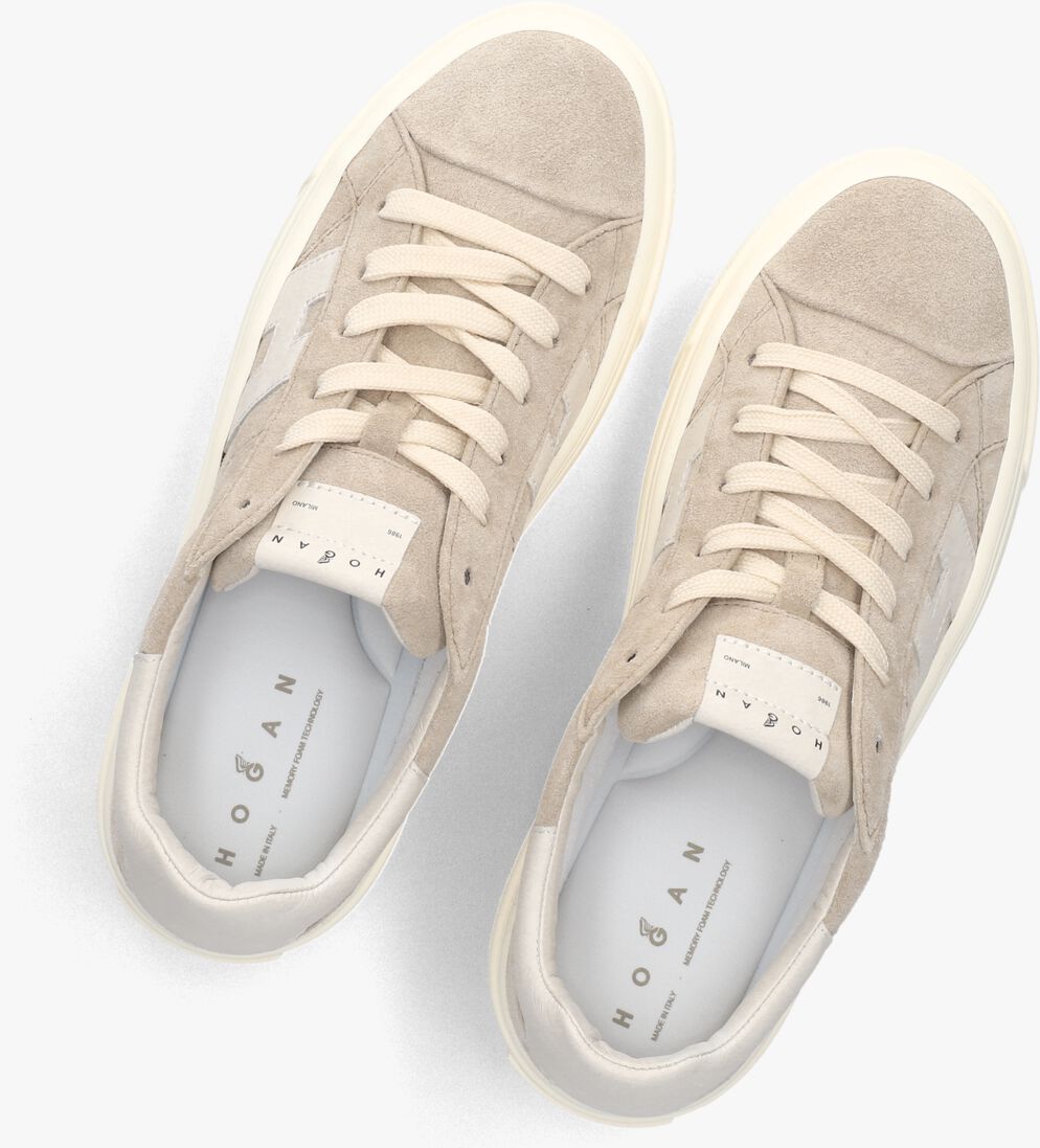 beige hogan lage sneakers h705 allacciato h
