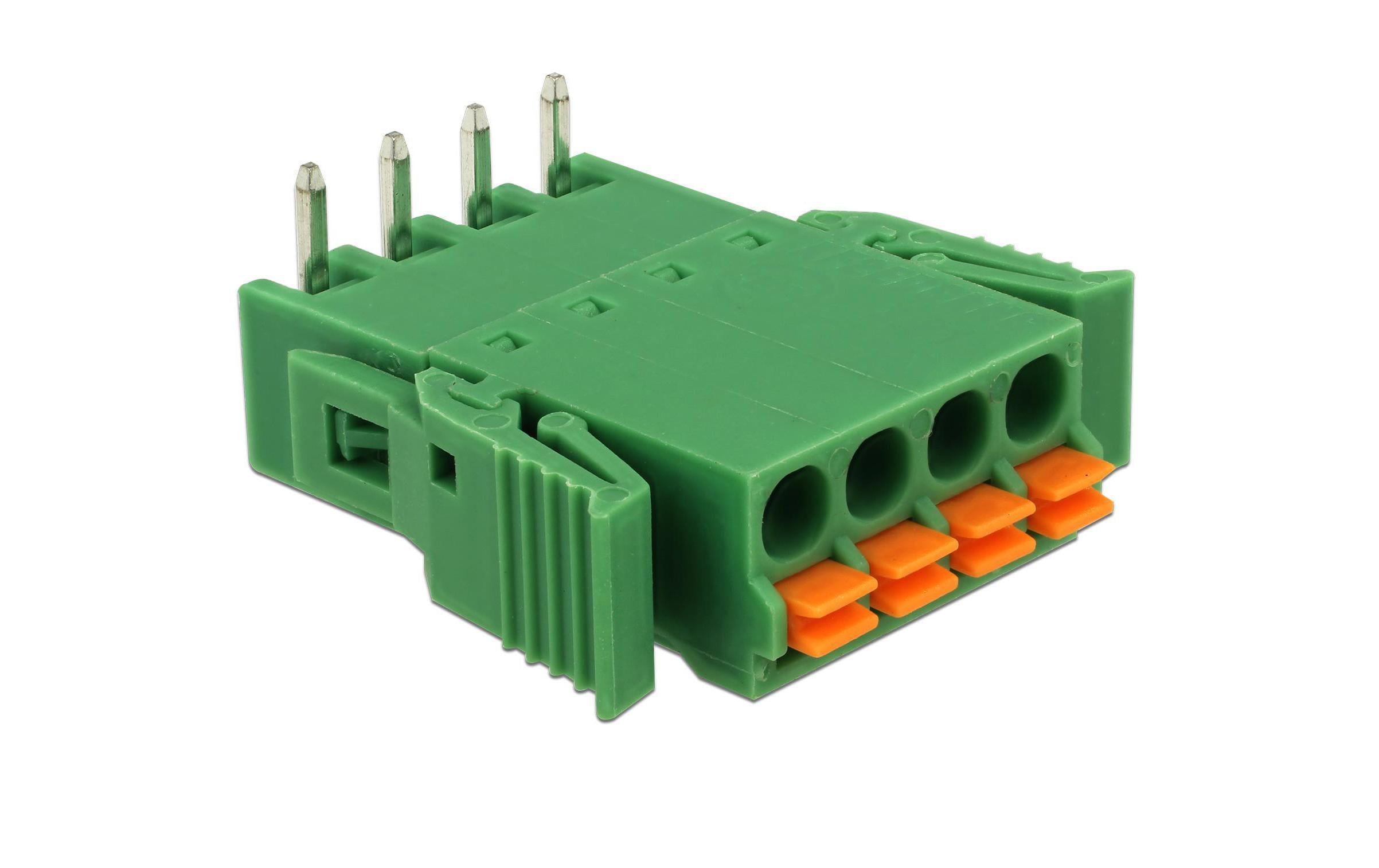 4Pin, 3.81 mm Rastermass horizontalDelock Terminalblock Set für Platine 4 Pin 3.81 mm Rastermass horizontal