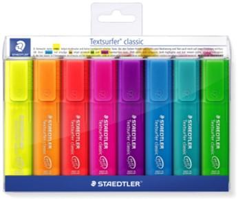 Marcadores Fluorescentes Textsurfer 8 unidades Staedtler