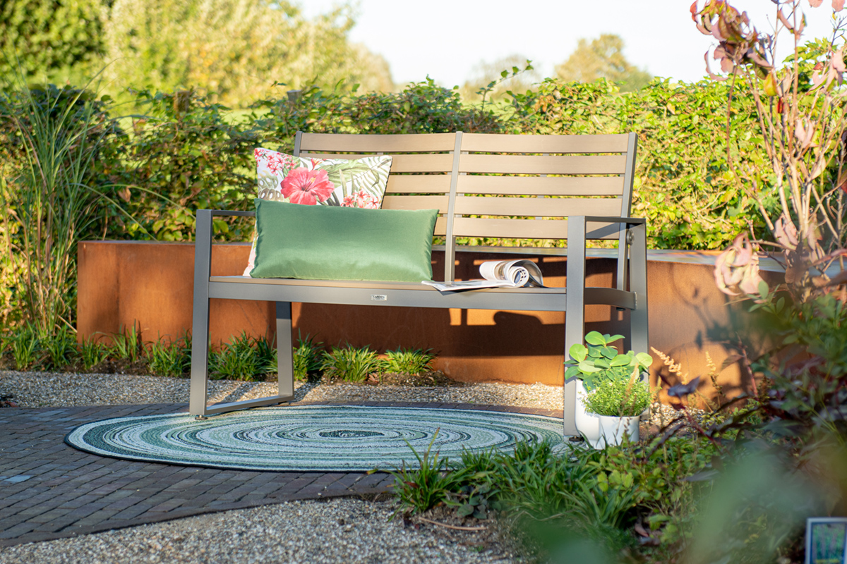 Garden Impressions L122 Detroit parkbank- alu/polywood