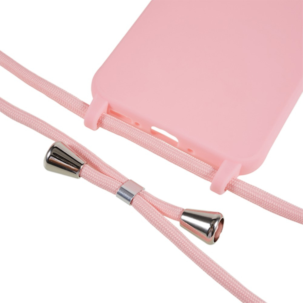 Samsung Galaxy A55 Necklace Gummi Case Hülle   Handykette (150cm) - Pink