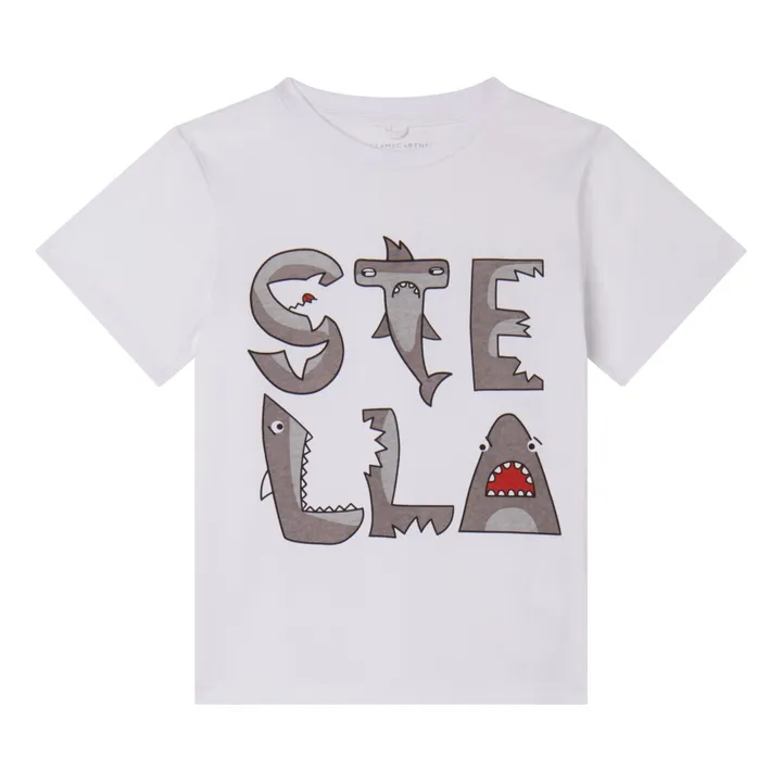 Stella McCartney Kids T-Shirt Stella Requin | Ecru