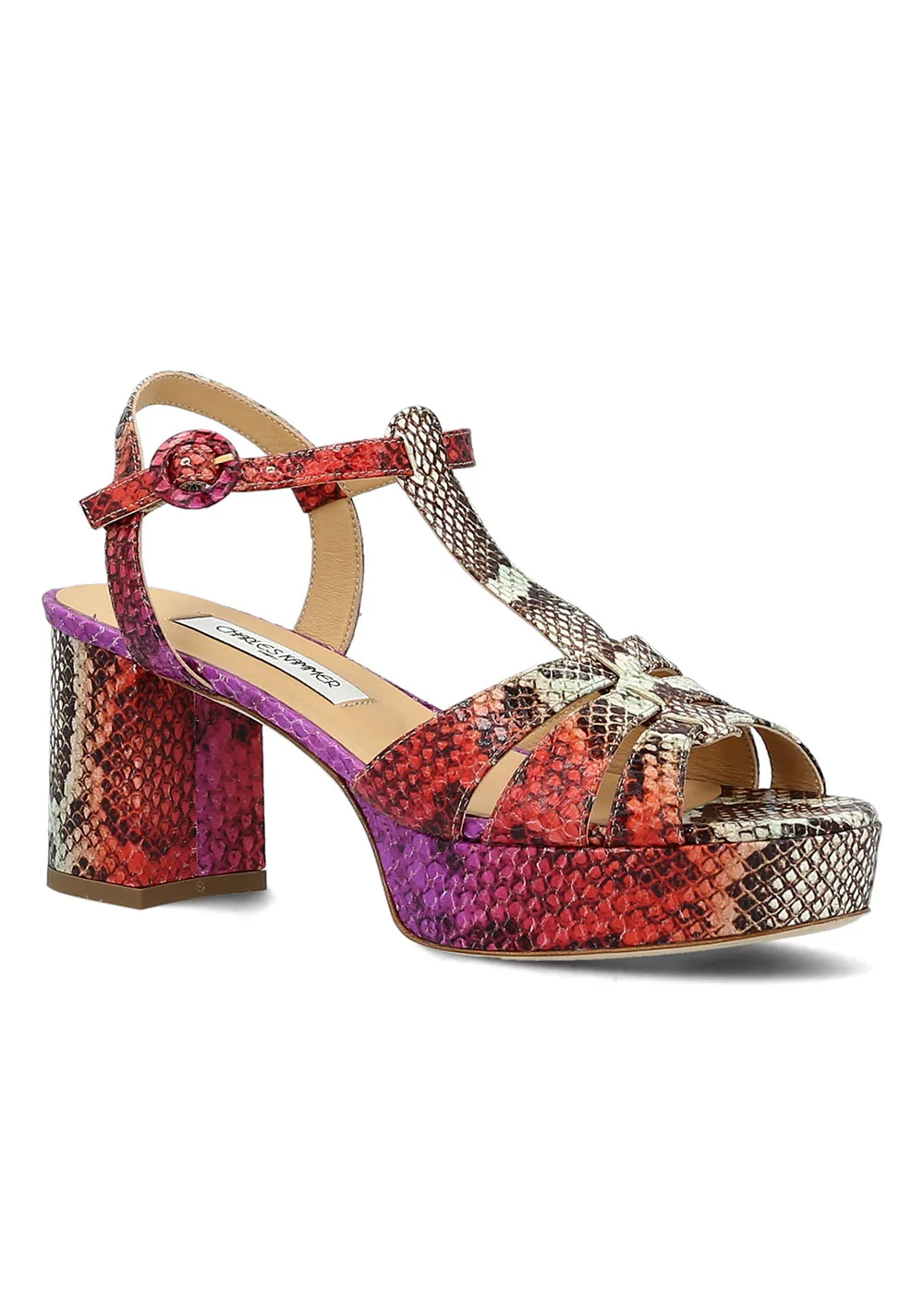 SANDALE PLATEAU VARET PYTHON MULTICOLORE