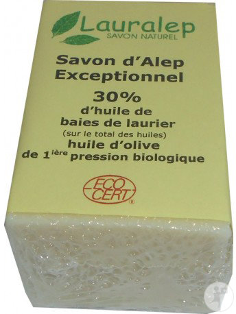 Lauralep Savon D'Alep Exceptionnel Bio 30% France 150g