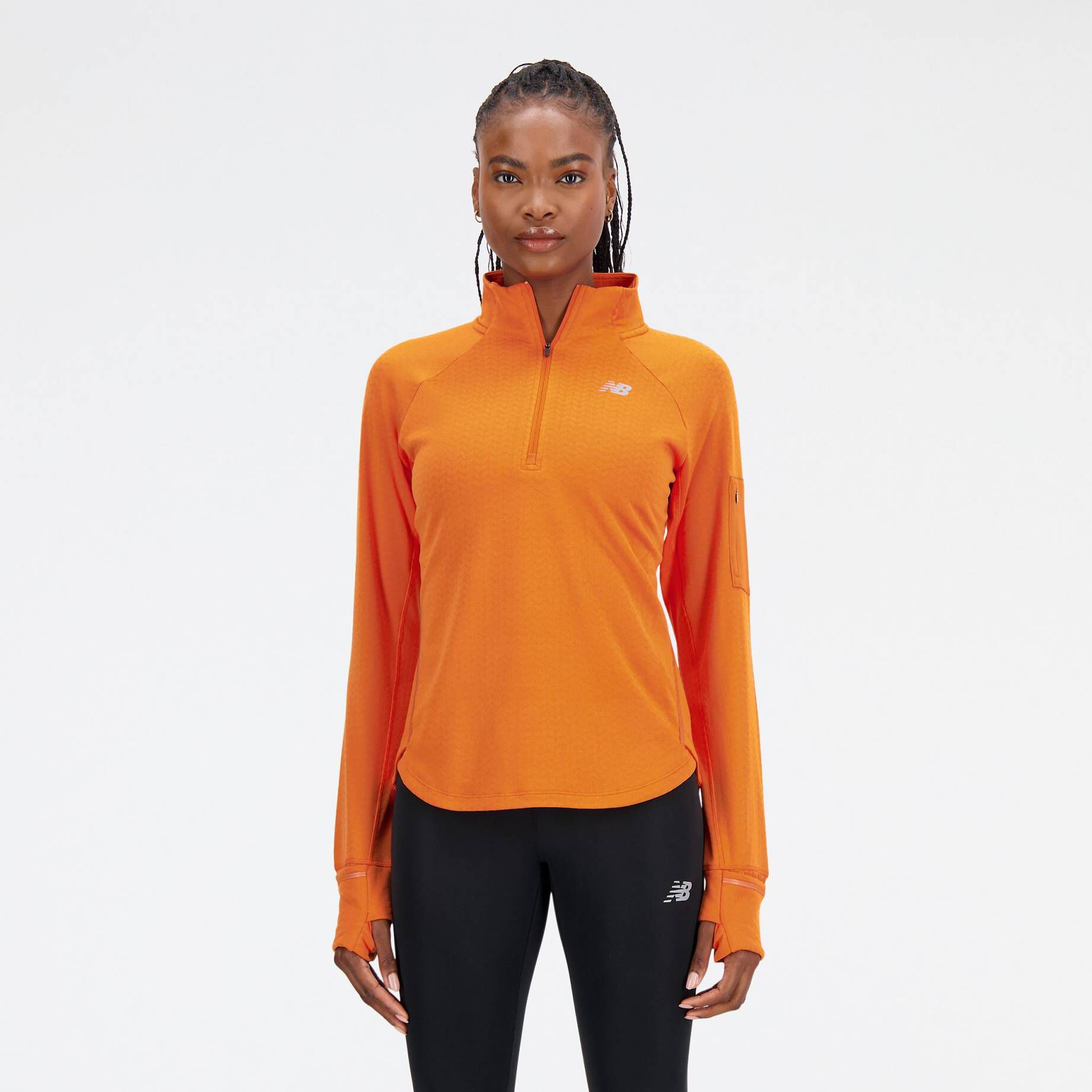 new balance| Damen Laufshirt NB HEAT GRID HALF ZIP