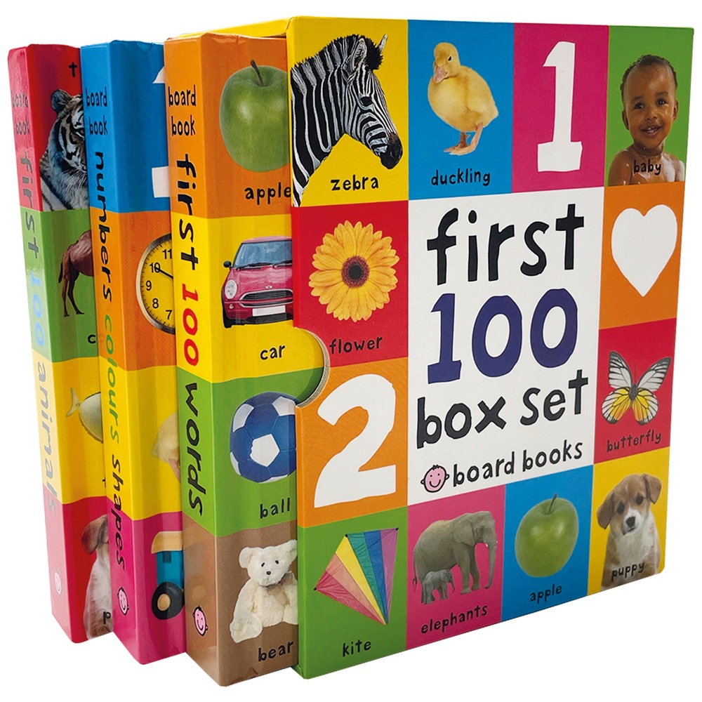 Mein erstes 100-Wörter-Buchset: Wörter, Tiere und Zahlen, Farben und Formen