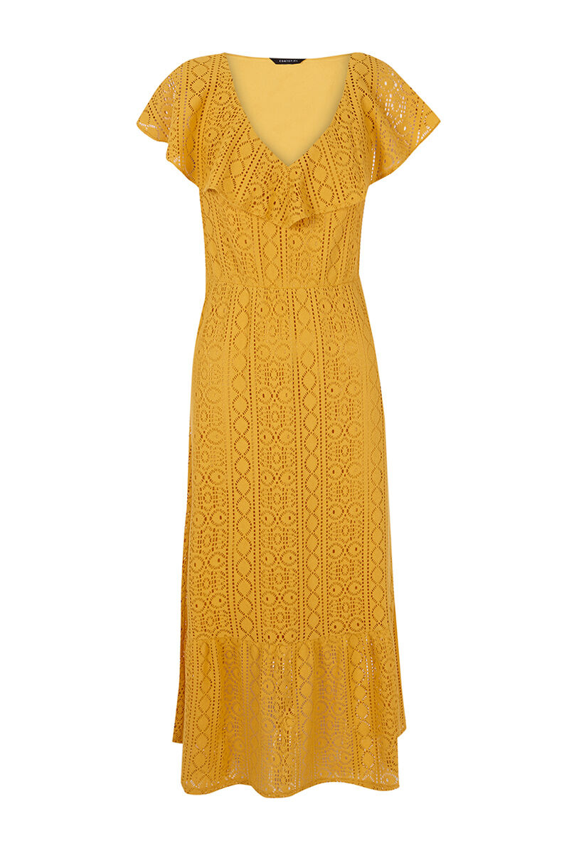 Vestido com costura solta - Dorado