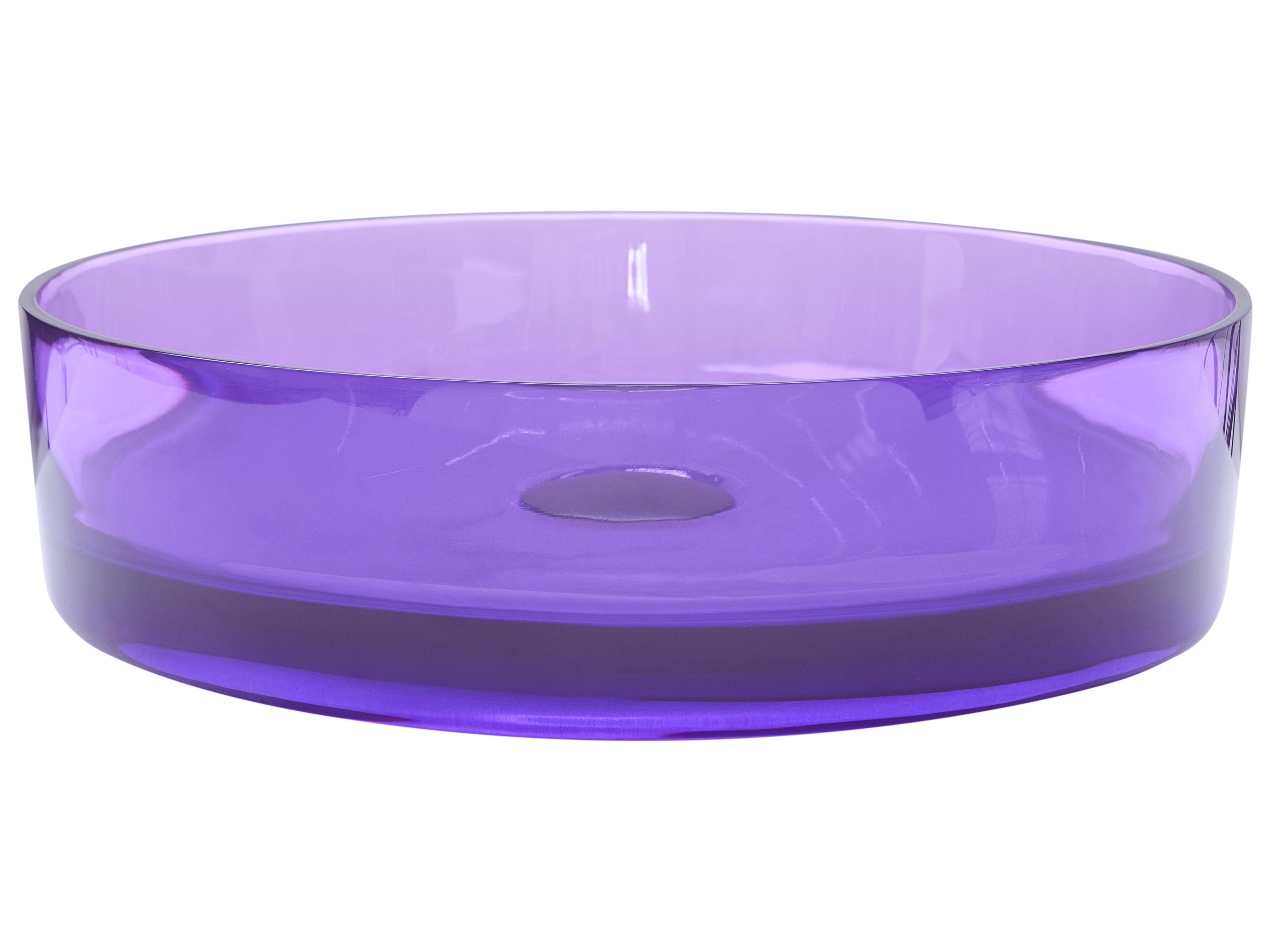 Wastafel voor aanrechtblad TOLOSA ⌀ 36 cm Solid surface Paars