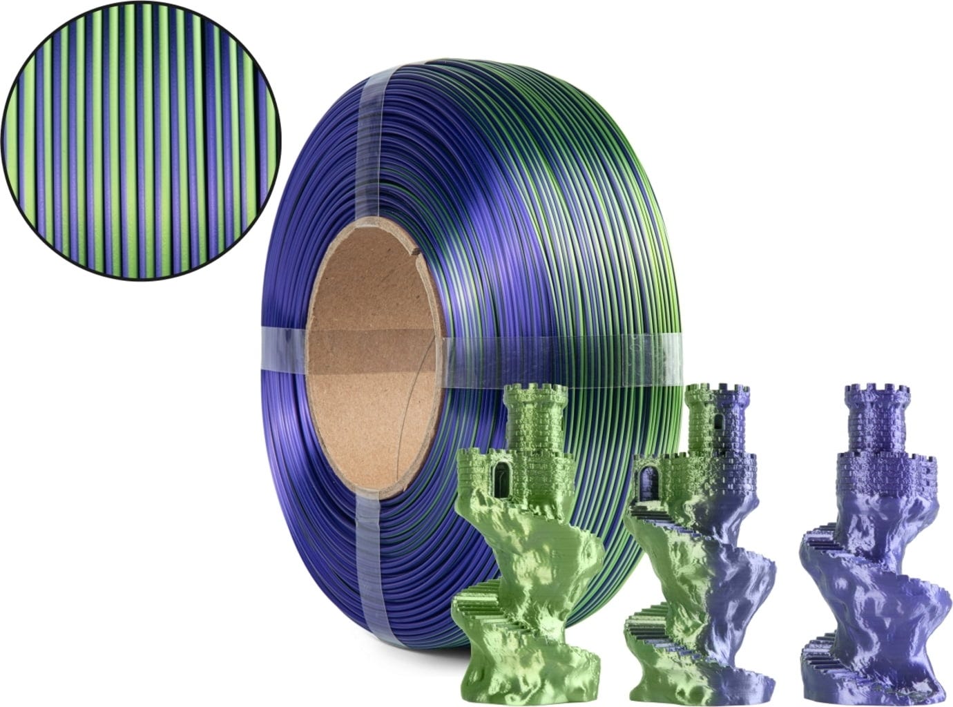 Spectrum  ReFill PLA Magic Silk Vivid Lavender, 1,75 mm / 1000 g    ReFill PLA mit seidigem Finish in Vivid Lavender