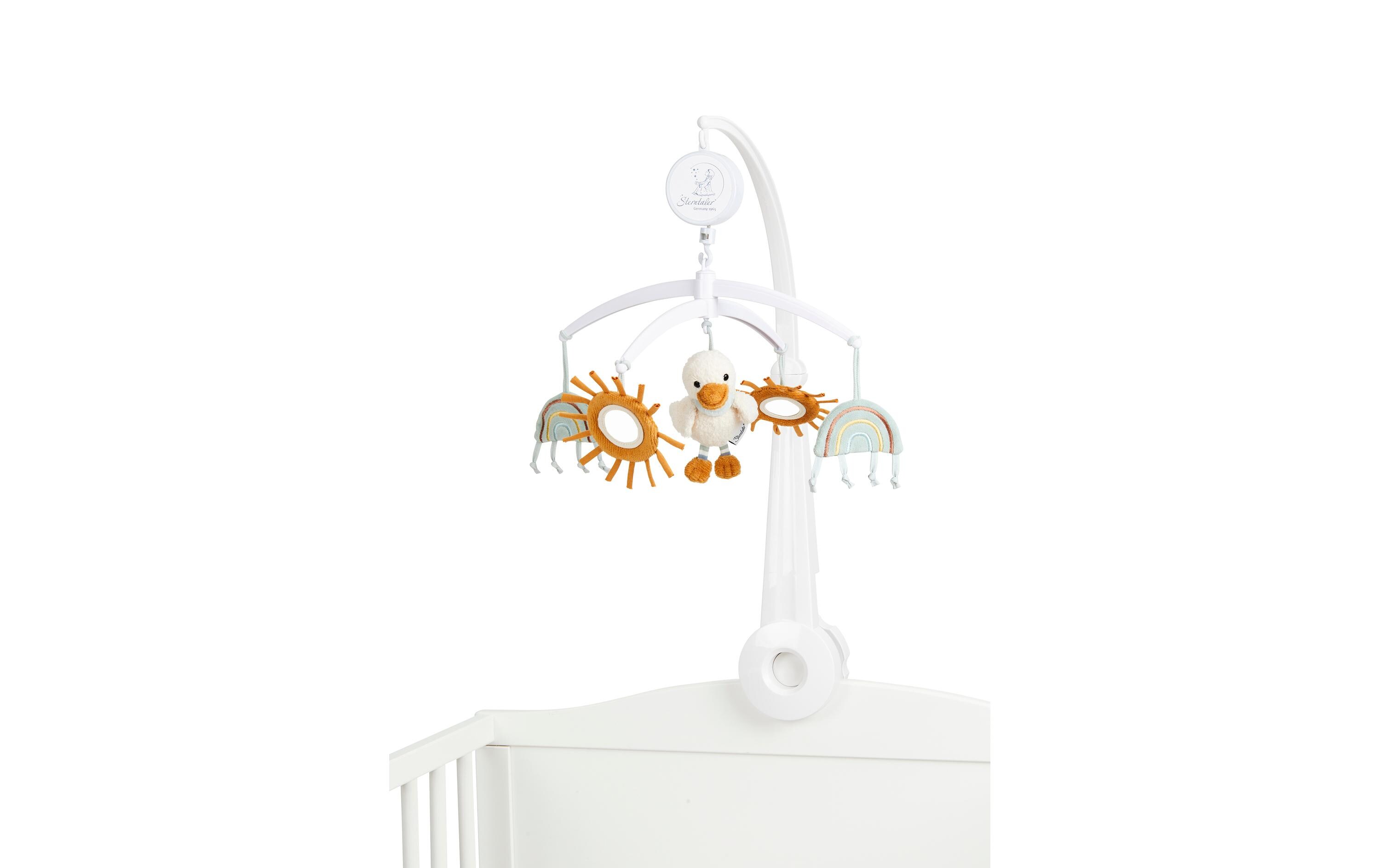 Mobile Edda Orange/WeissBaby Mobile mit der Melodie Brahm´s Wiegenlied