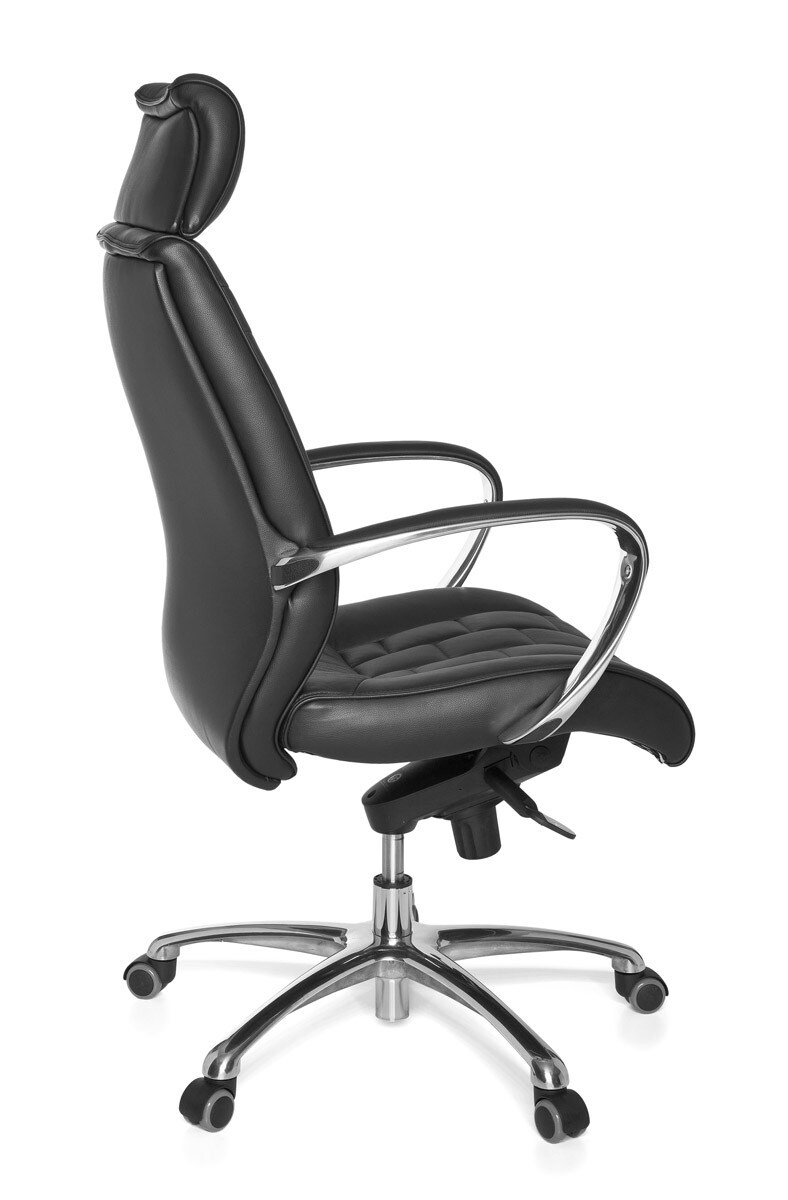 KADIMA DESIGN Luxus XXL Chefsessel: Echtleder, breite/höhe Rückenlehne, Lendenwirbelstütze, Multiblock-Mechanik, 120 kg Tragkraft.
