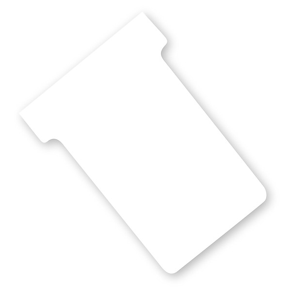 100 fiches T indice 2 coloris blanc