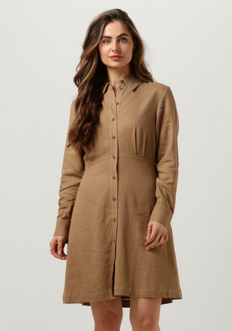 SELECTED FEMME bruine selected femme mini jurk slfeloisa ls short shirt dress
