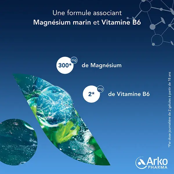 Arkopharma Arkomag Magnésio Vitamina B6 Pacote com 3 x 120 cápsulas
