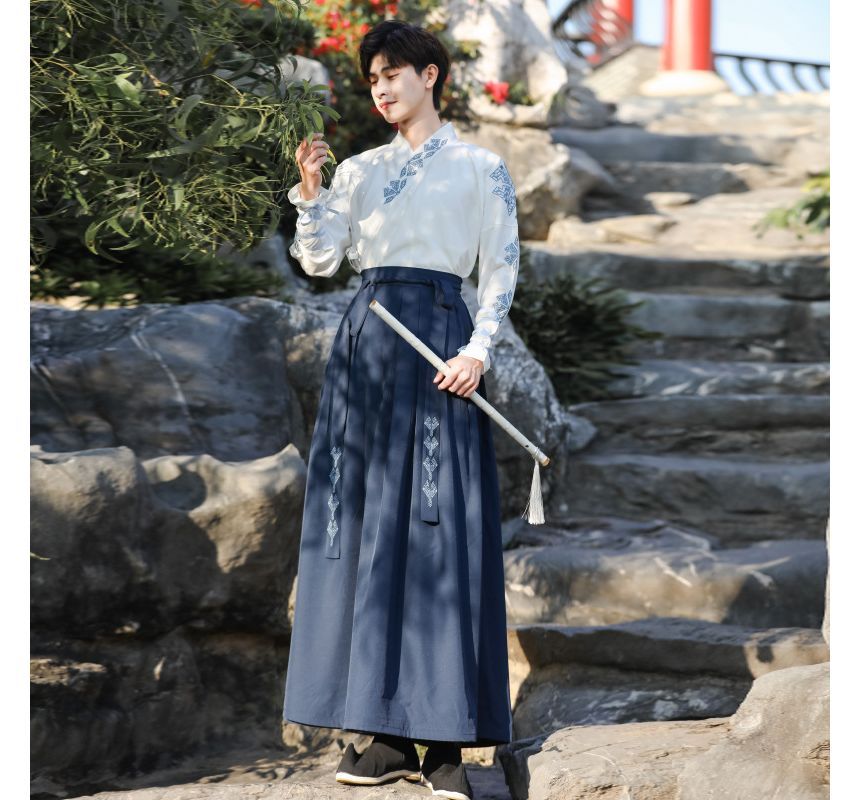 Pinocle - Geborduurd Hanfu-kostuum / Onderarmpaneel / Set
