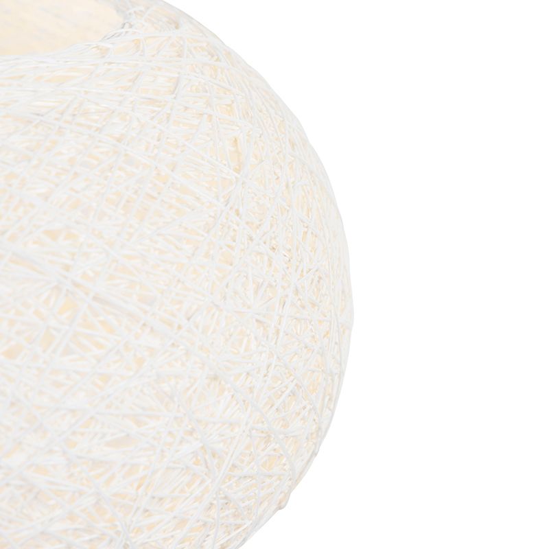 Landelijke hanglamp wit 50 cm - Corda Flat