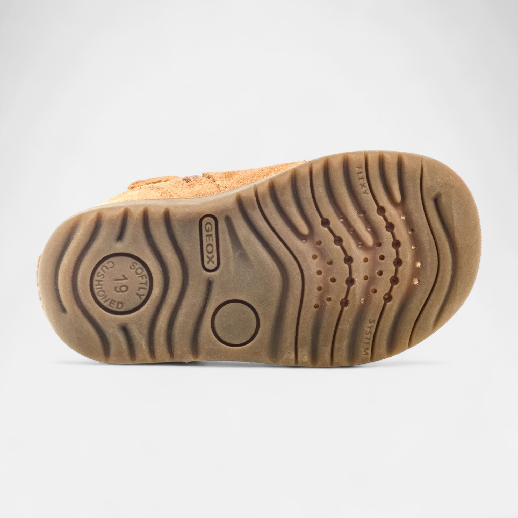 Bottines Bébé fille en cuir cognac