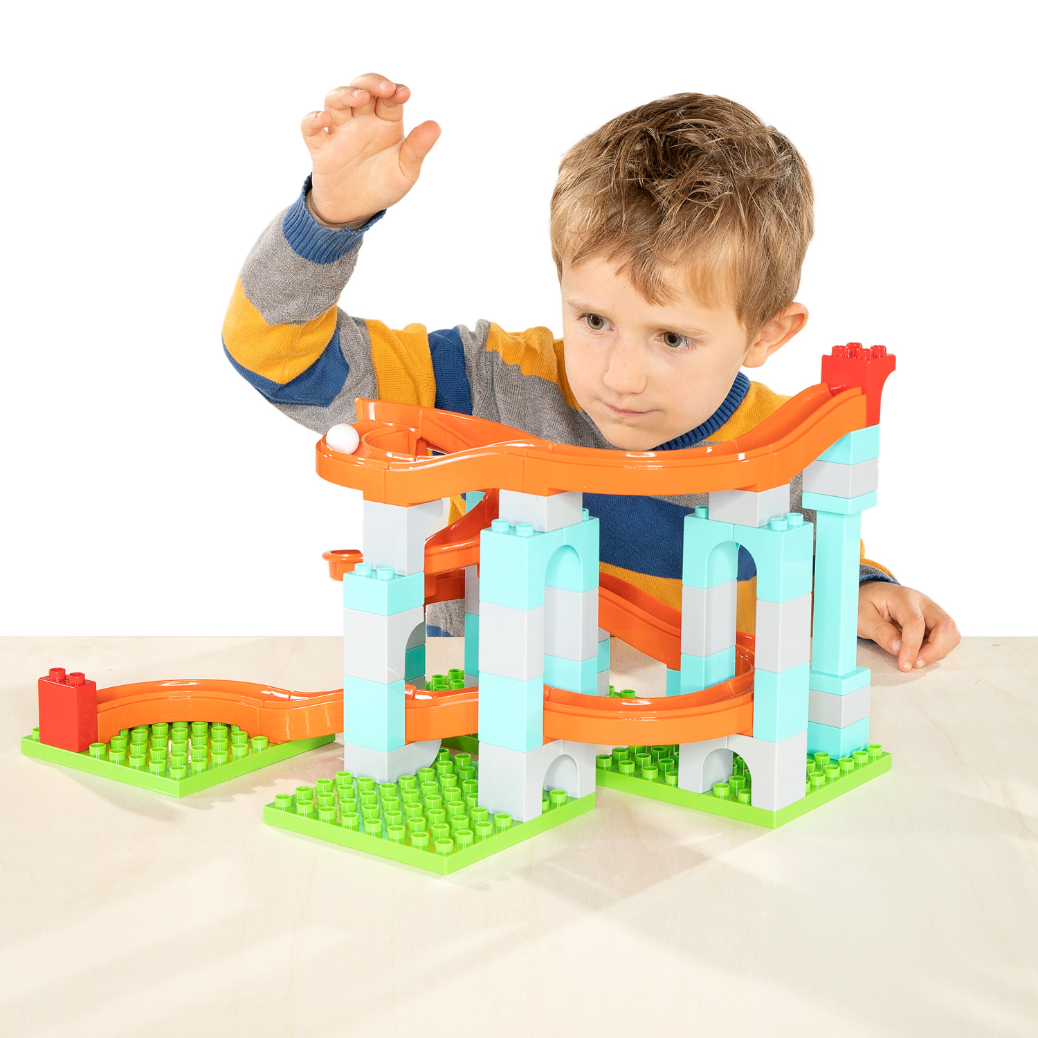 Knikkerbaan Roller Coaster Set, 128dlg.