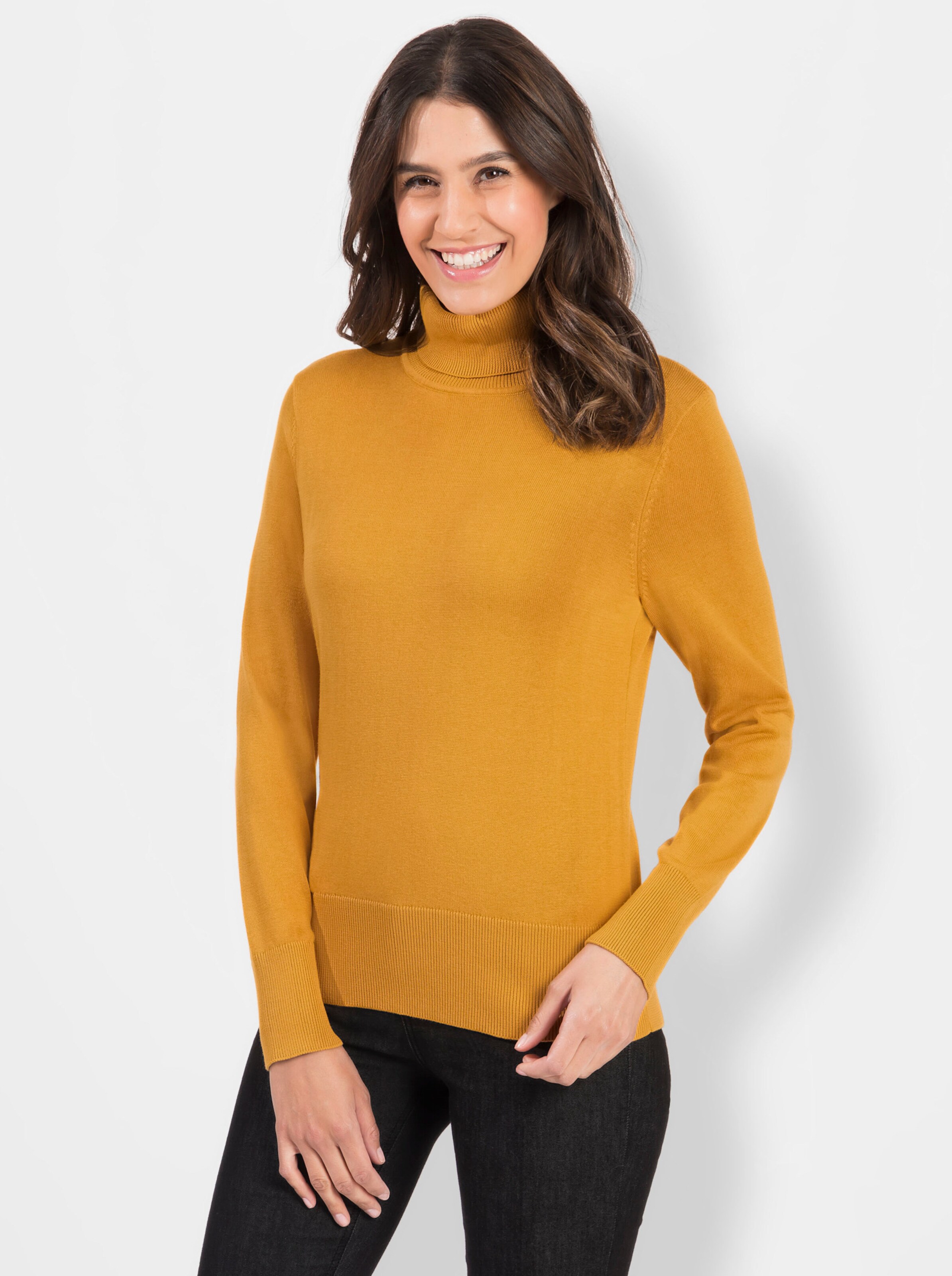 Rollkragenpullover aus Feinstrick